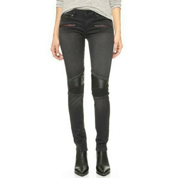 women's black moto skinny jeans
